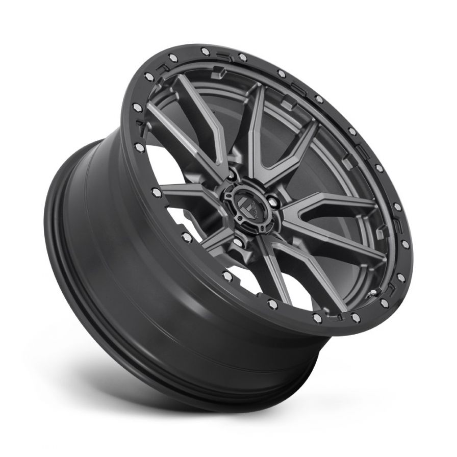 Fuel Wheels<br>Rebel Matte Gunmetal Black Lip (17x9)